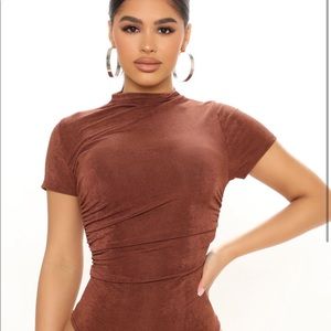 Brown Slinky Bodysuit